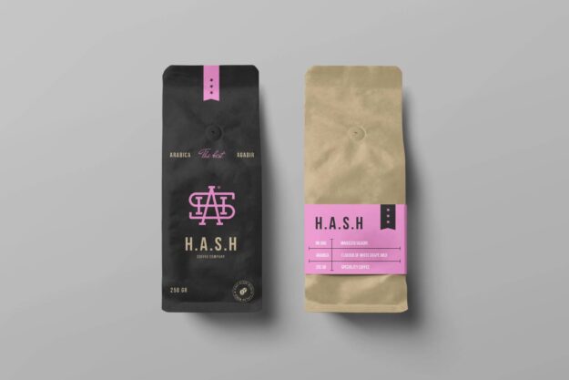 A bag of coffee and another bag of tea.