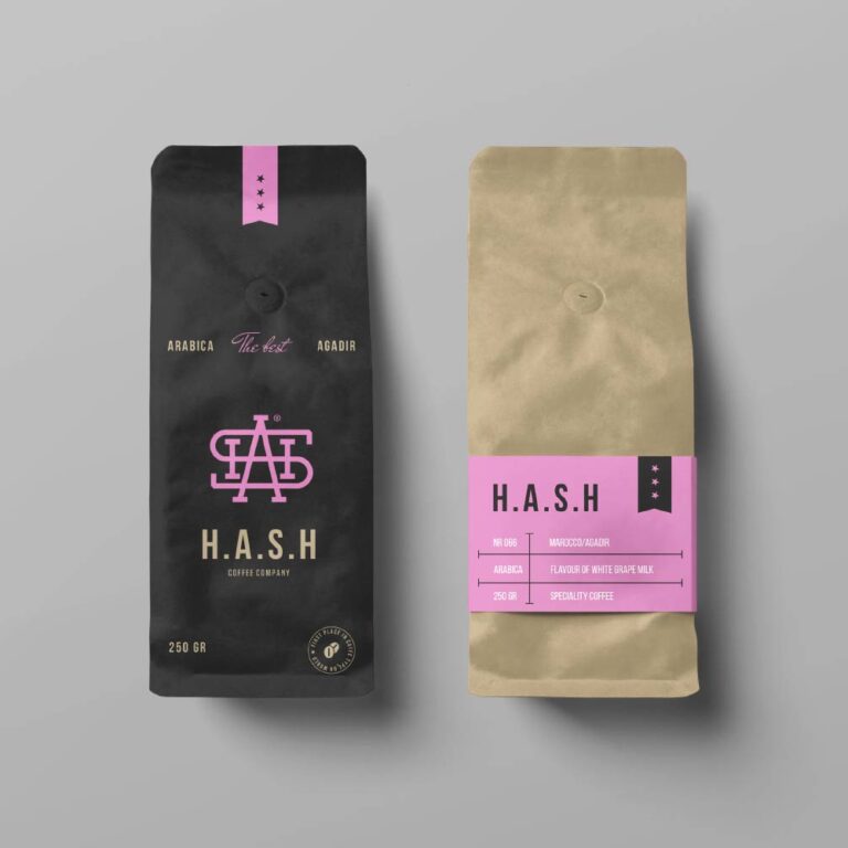 A bag of coffee and another bag of tea.
