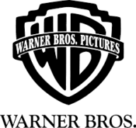 A black and white image of the warner bros. Logo