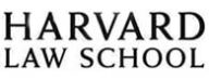 A black and white logo of harvard law school.