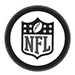 A black and white nfl logo.
