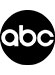 A black and white logo of the abc television network.
