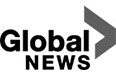 A black and white logo for global news.